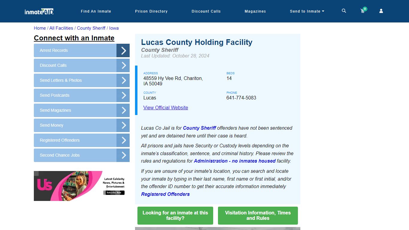 Lucas County Holding Facility - Inmate Locator